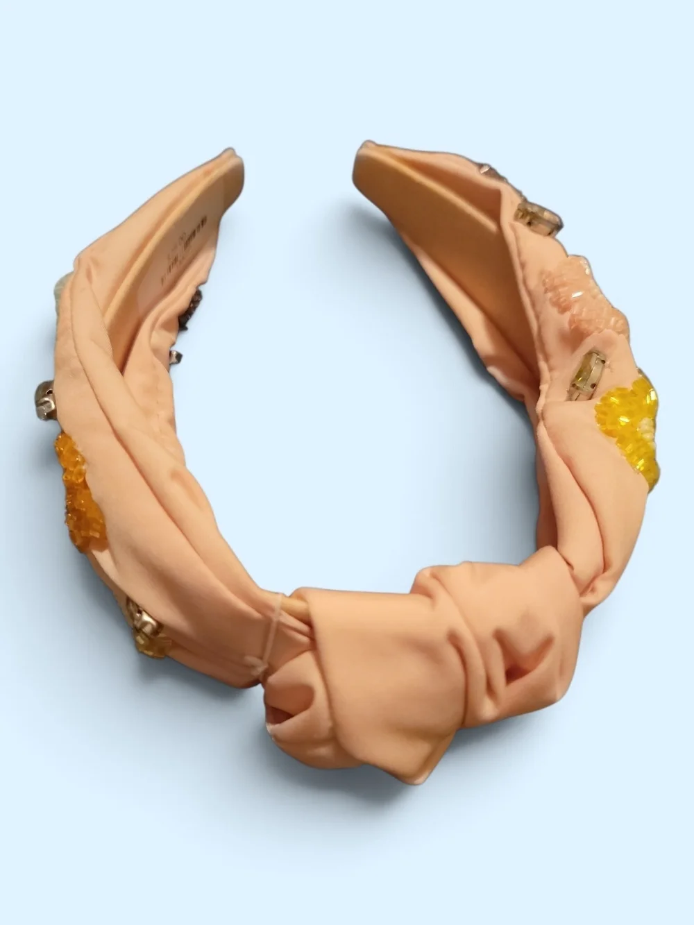 Handcrafted Pink Floral Beaded Headband
